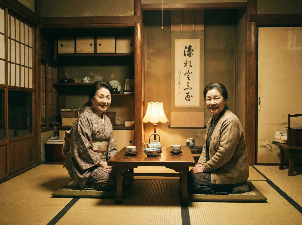 两位优雅的 井川里予-井川里予视频 免费观看|全网独家井川里予导航 在日式茶室中品茶交谈